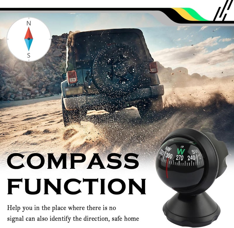 Stacool Compass for Car with Bottom Stick Car Compass Ball,Adjustible and Night Vision Car Compass Dashboard for Find Direction,Universal Car Accessories for Boat Car Truck SUV - Image 4